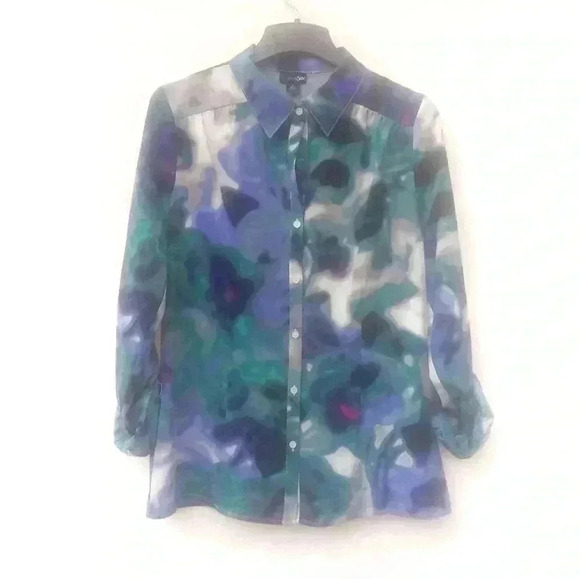 East 5th Womens Button Front Shirt Sz Large - Picture 1 of 6